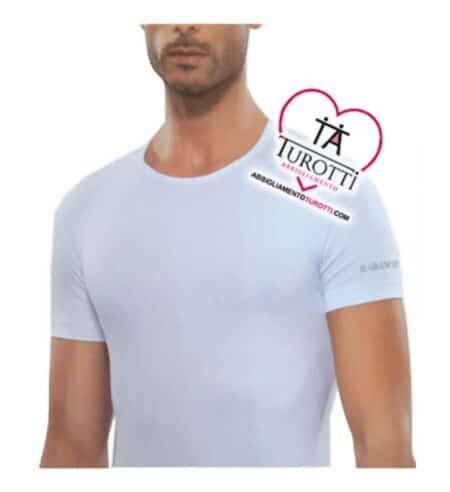 Maglia intima giro basso in cotone bielastico, Gt110