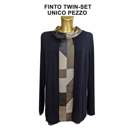 finto twin set signora un pezzo