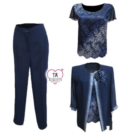 Completo Donna Giacca pantalone maglia mezza manica Novi Piu Elegance 4171 BIS - immagine 2