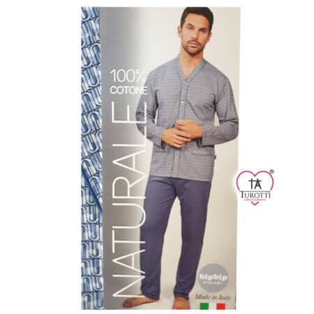 Pigiama Uomo Bip Bip Conquista leggero 3746 Aperto Cardigan orlato - immagine 5