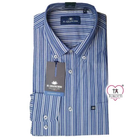 Camicia IL Granchio Ponte ML 50 maniche lunghe rigata colore 087A