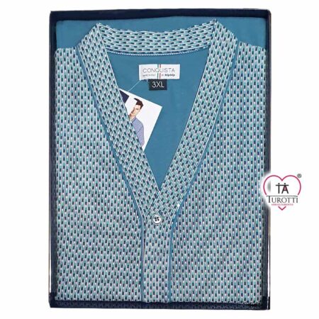 Pigiama Uomo Bip Bip Oversize leggero 3300 Aperto Cardigan orlato - immagine 3