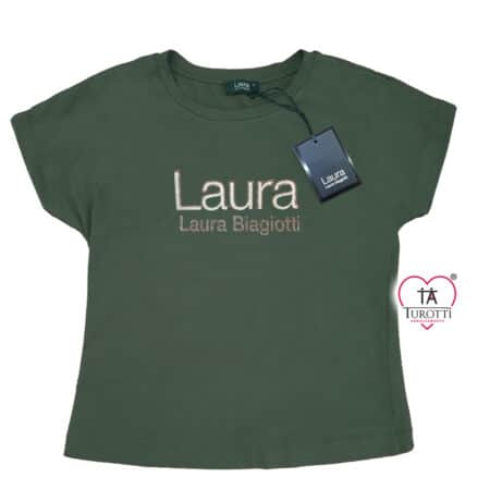 T-shirt Donna Laura Biagiotti Girocollo LB25P1404 con strass - immagine 5