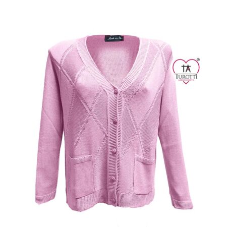 Cardigan Moda Italia Carpi Donna 25550 misto cotone scollo a V bottoni - immagine 6